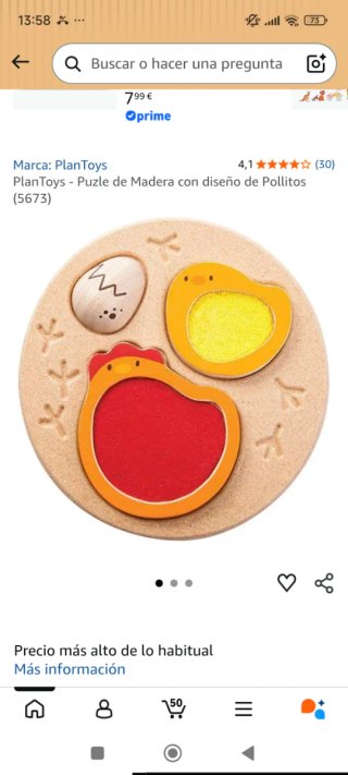 Puzzle Madera Pollitos PlanToys 12 meses