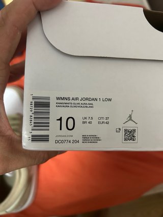 Nike Air Jordan 1 Low Khaki Olive Talla 42