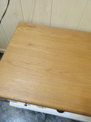 Mesa TV madera y blanco