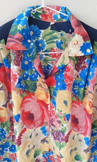 Camicia vintage maniche corte sartoriale donna, XL