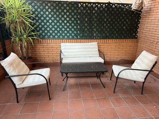 Conjunto 2 sillones y sofá jardín