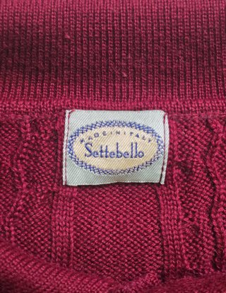 Maglione Settebello Uomo Bordeaux Trecce Vintage