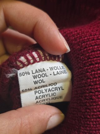 Maglione Settebello Uomo Bordeaux Trecce Vintage