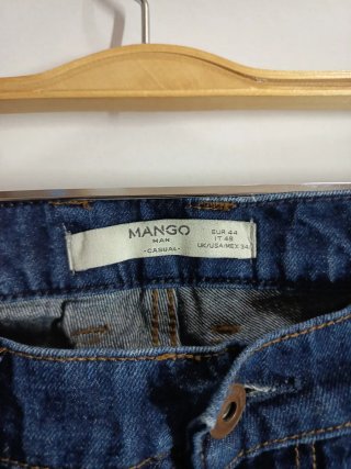Pantalón vaquero Mango azul hombre