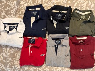 Pack 7 Polos Hollister Talla M Nuevos