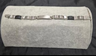 Bracciale Uomo Acciaio e Gomma