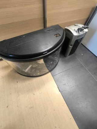Pecera curva con filtro CristalProfi