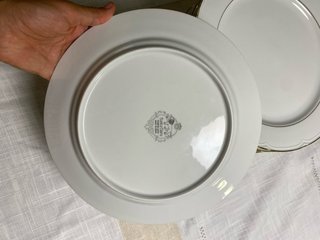 Vajilla Porcelana Santa Clara Oro Blanco