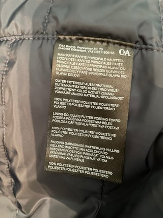 Abrigo C&A Invierno Talla XL Azul grisaceo