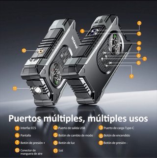 Arrancador Inflador Batería Externa Coche