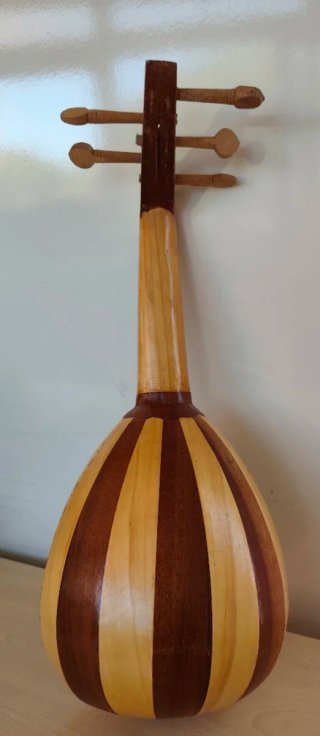 Mini Laúd Árabe Madera Artesanal.Nuevo a estrenar.