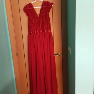 Vestido largo rojo para eventos