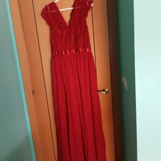 Vestido largo rojo para eventos