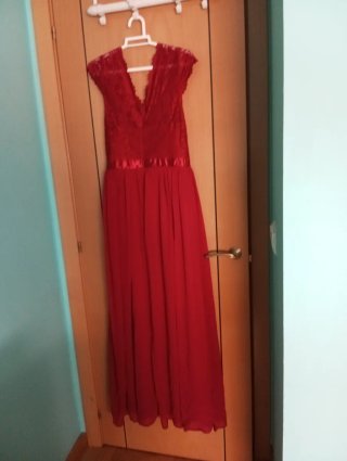 Vestido largo rojo para eventos