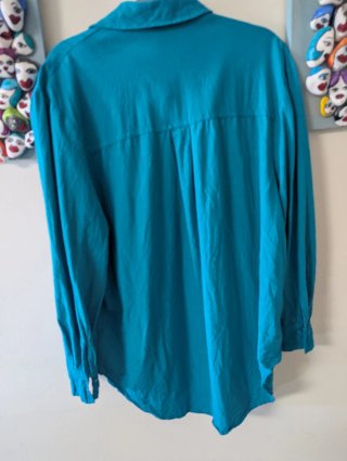 Camisa Turquesa Primark Manga Comprida
