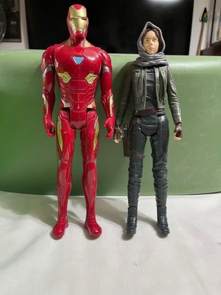 Muñecos Iron Man y Jyn Star Wars
