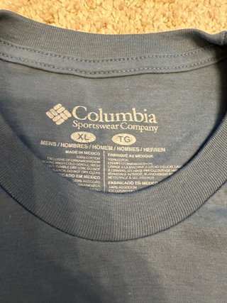 Camiseta Columbia Hombre XL Nueva Azul