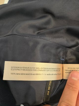 Traje Massimo Dutti Lana Super 130 Azul marino