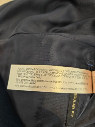 Traje Massimo Dutti Lana Super 130 Azul marino