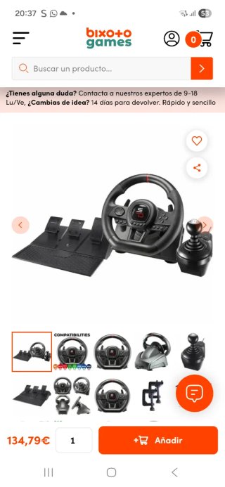 Volante Subsonic GS650-X con pedales