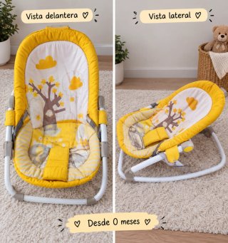 Mecedora para bebé amarilla