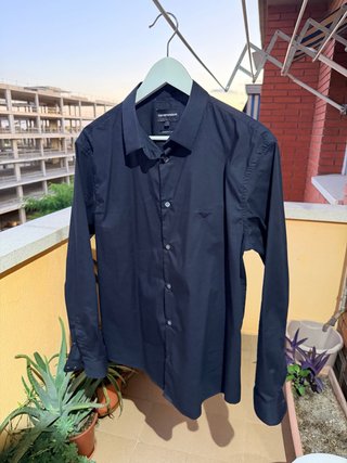 Camisa Armani Exchange Slim Sport Negra Talla L