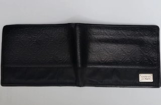 Portafoglio Guess nero con logo