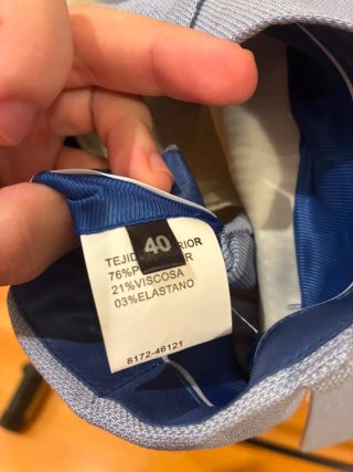 Traje chaqueta azul celeste