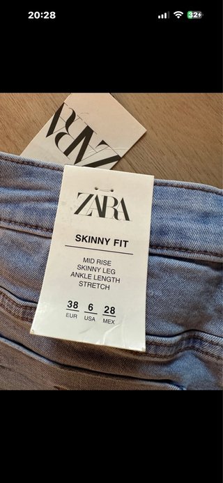 Jeans skinny Zara vita alta taglia 42