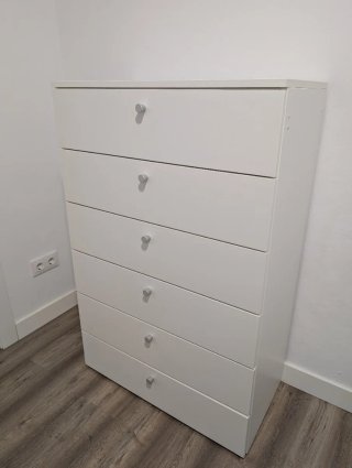 Cómoda 6 cajones Ikea blanca