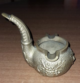 Cenicero antiguo pipa bronce