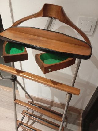 Galan de noche vintage madera y metal