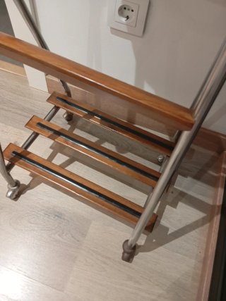 Galan de noche vintage madera y metal