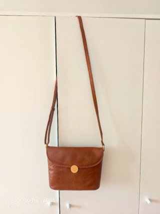 Bolso de piel marrón Vintage Picard