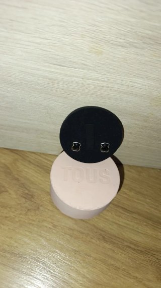 Pendientes Tous Oso Negro Plata