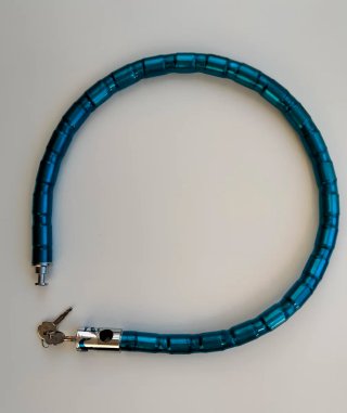 Candado Pitón Antirrobo Azul y Plateado