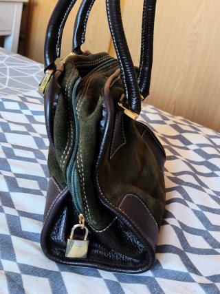 Loewe Amazonia Vintage Bolso Verde y Marrón