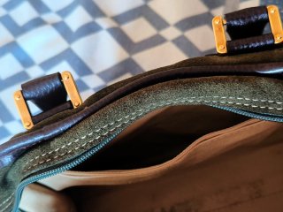 Loewe Amazonia Vintage Bolso Verde y Marrón
