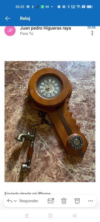 Reloj de pared teléfono antiguo, conesion a telefo