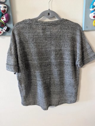 T-shirt malha fina cinza Vero Moda