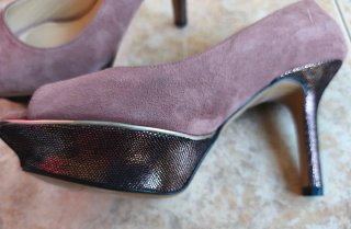 NUEVOS (37) Zapatos Peep Toe LODI Ante