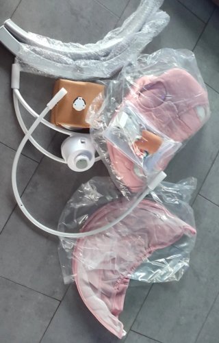 Hamaca eléctrica para bebé rosa