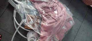 Hamaca eléctrica para bebé rosa