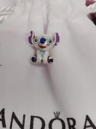 Charm Pandora Stitch Gris y Morado