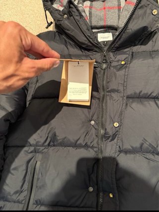 Abrigo Burberry Negro con Capucha