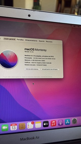 MacBook Air 13 128GB Plata