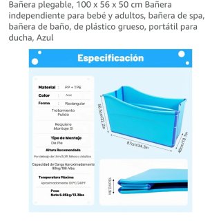 Bañera Plegable Grande Bebé Niño