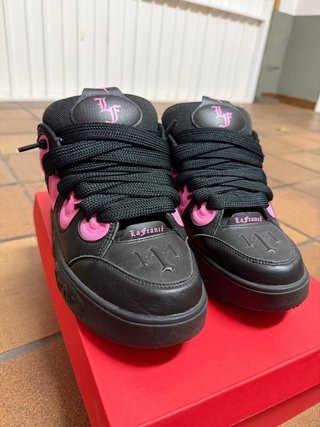 Zapatillas Puma La France Negras Rosas