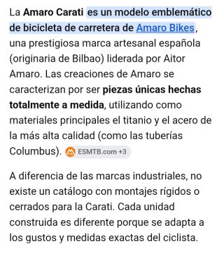 Bicicleta carretera Amaro Carati
