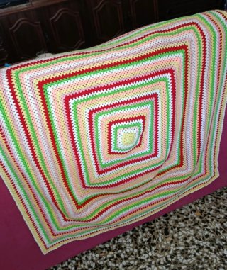 Manta tejida multicolor